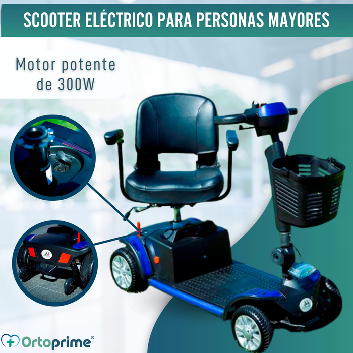 Scooter Eléctrico Compacto y Desmontable | 4 Ruedas