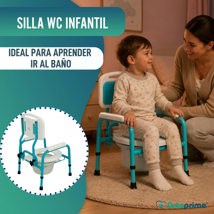 Silla WC Infantil con Reductor | Regulable en Altura