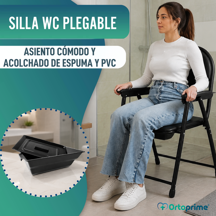 Silla WC Personas Mayores Plegable | Silla Inodoro Portátil