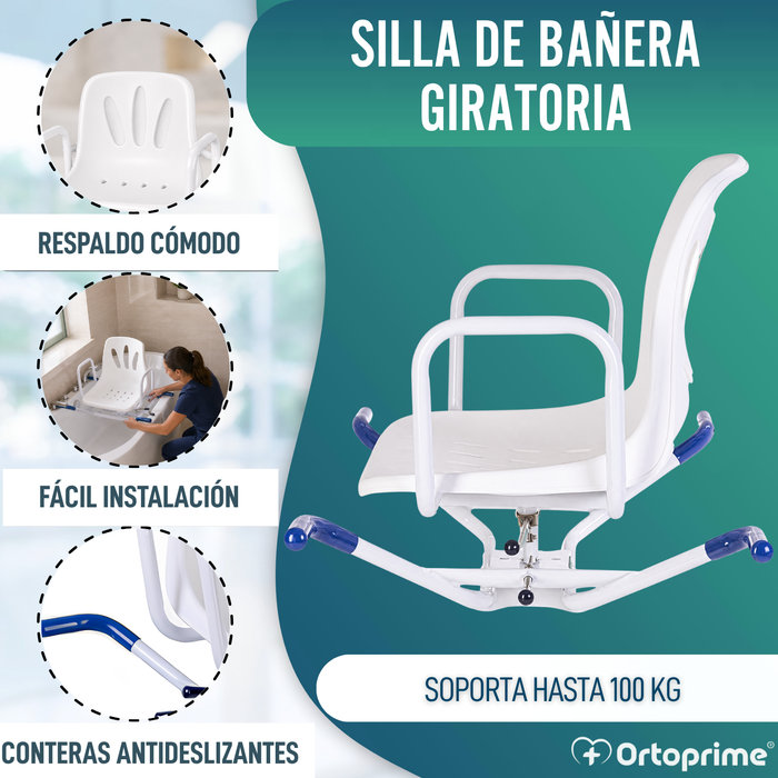 Silla de Bañera Giratoria 360º Confort
