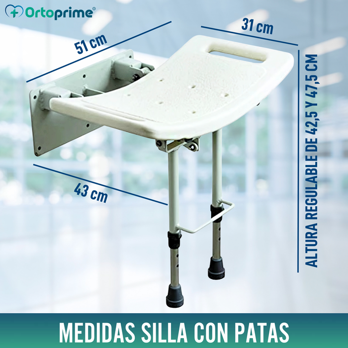 Taburete Abatible de Pared para Duchas | 2 Variantes
