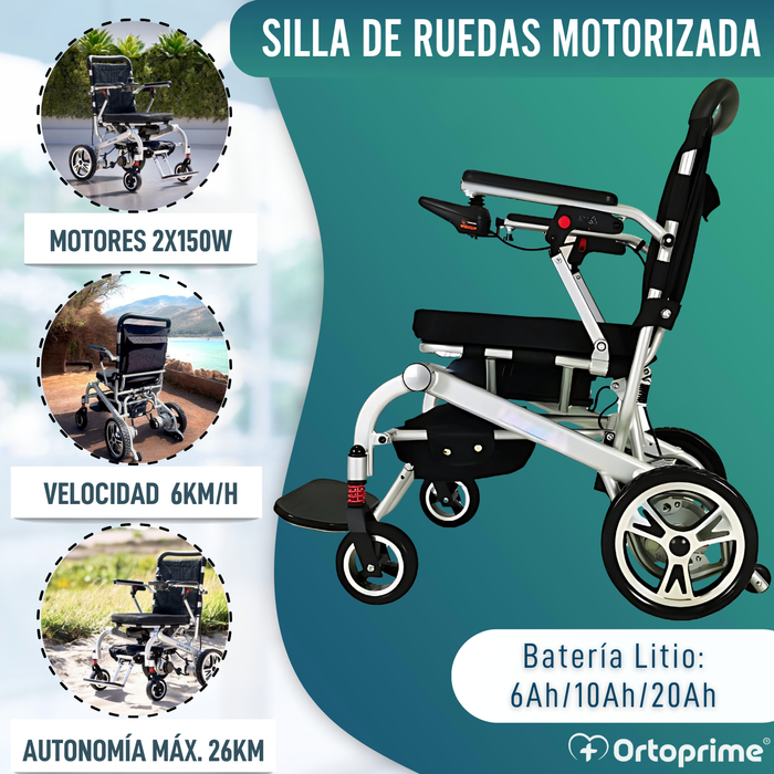 Silla de Ruedas Eléctrica Ultraligera con Batería de Litio