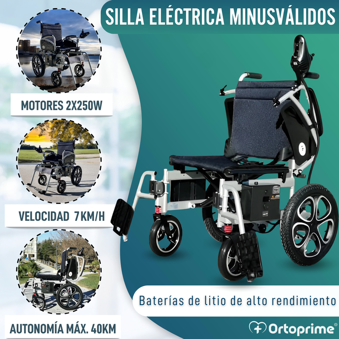 Silla Eléctrica de Ruedas Grandes | con Batería de Litio