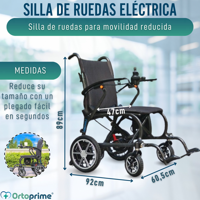 Silla Eléctrica para Minusválido Compacta | Fibra de Carbono