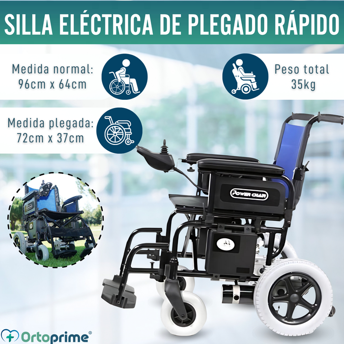 Silla de Ruedas Eléctrica | Sistema de Plegado Rápido