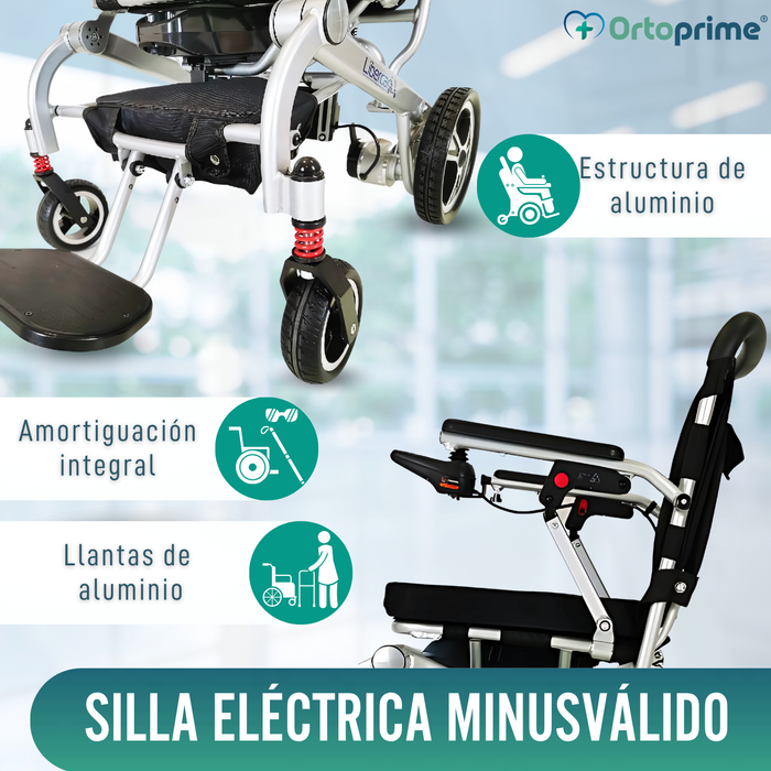 Silla de Ruedas Eléctrica Ultraligera con Batería de Litio