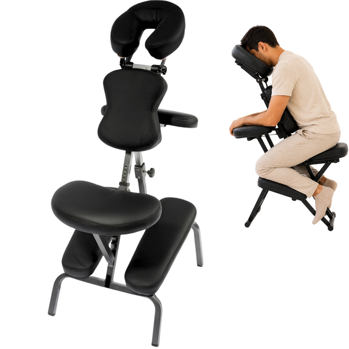 Silla para Masajes Plegable con Reposacabezas Ajustable
