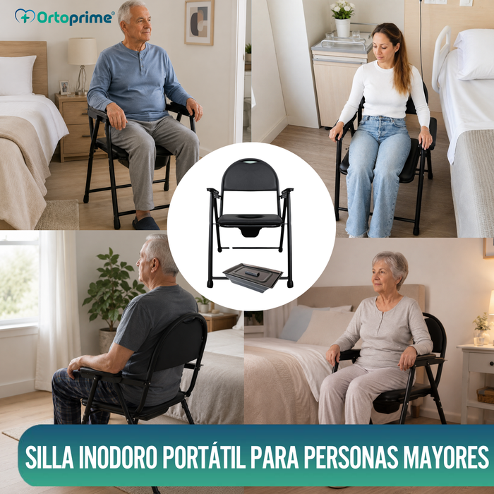 Silla WC Personas Mayores Plegable | Silla Inodoro Portátil