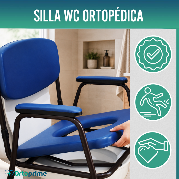 Silla WC Acolchada con Inodoro Portátil