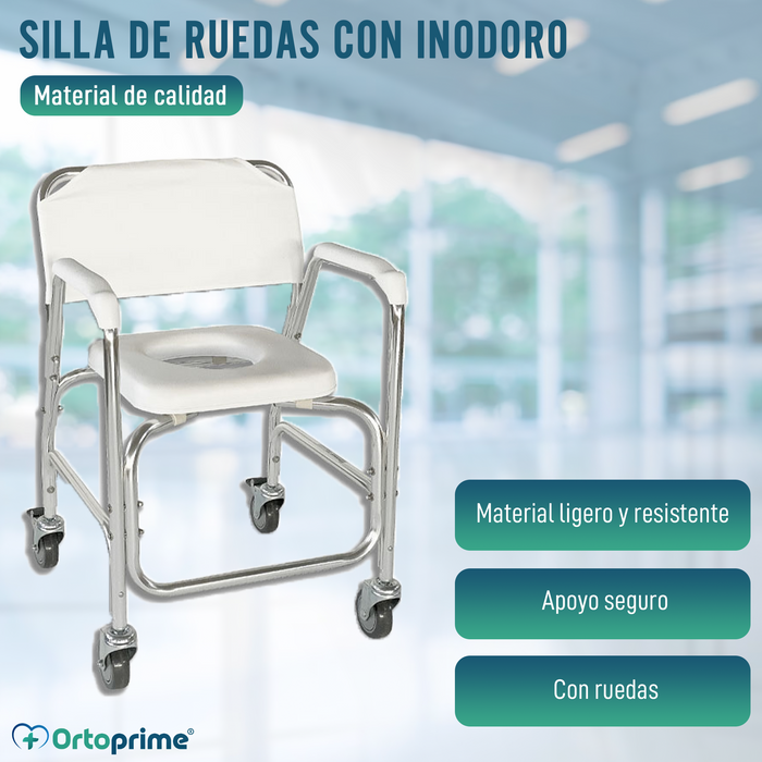 Silla de Ruedas para Inodoro y Ducha