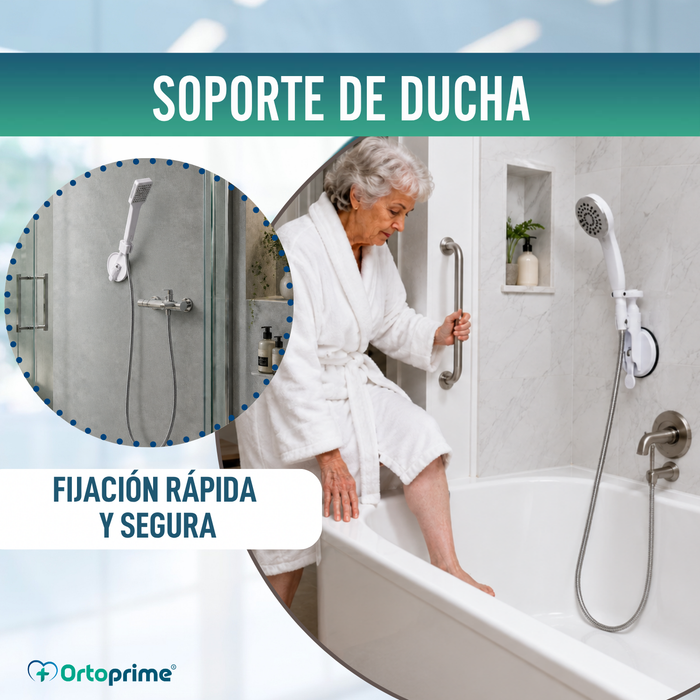 Soporte de Ducha con Ventosa y Palanca | Portaducha Universal