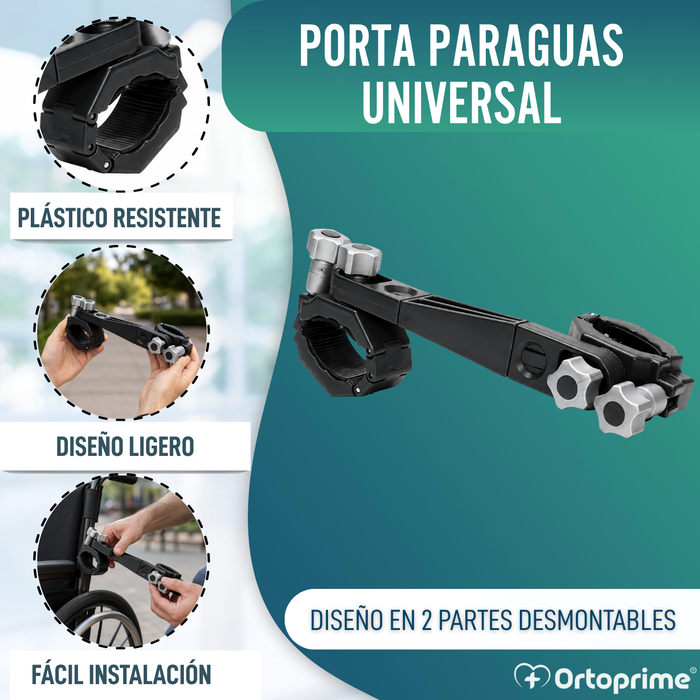 Porta Paraguas Universal para Sillas de Ruedas y Andadores