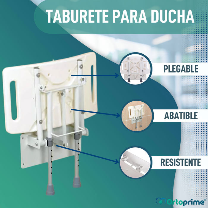 Taburete Abatible de Pared para Duchas | 2 Variantes
