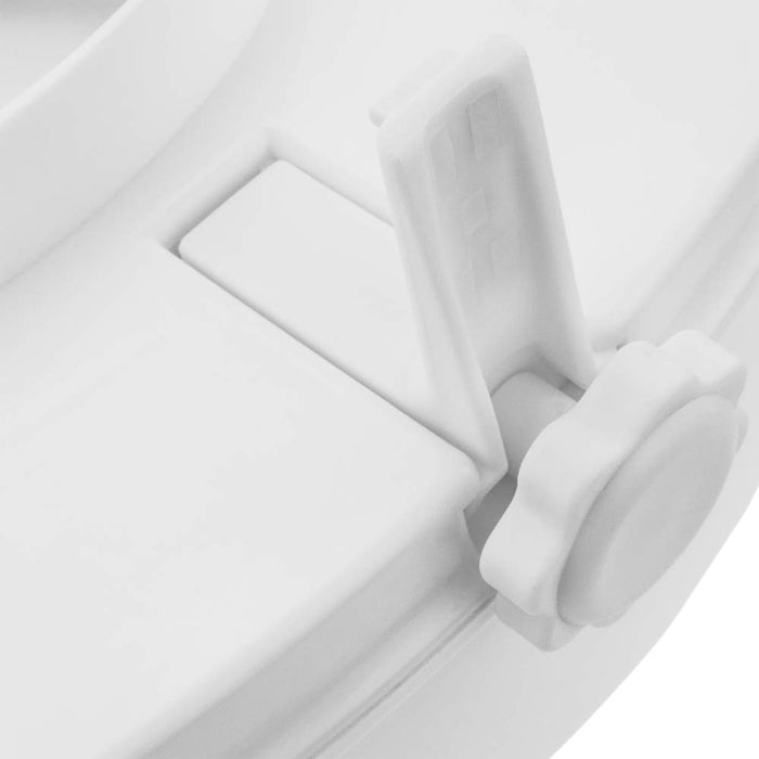 OrtoPrime Elevador WC Adulto Con Tapa - Altura 10 cm - Asiento de Inodoro  Ortopédico con cierres Laterales de Seguridad - Alzador WC Universal