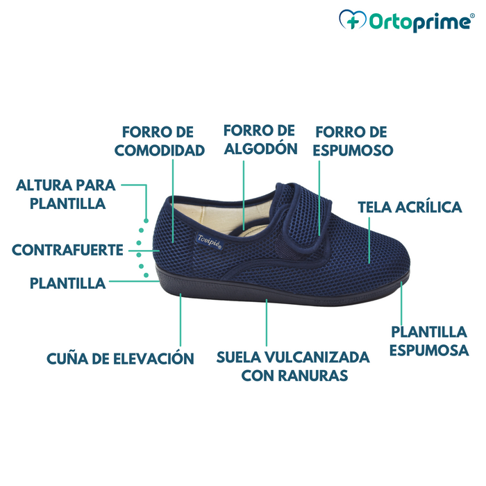 Zapato Ortopédico Premium con Velcro de Señora