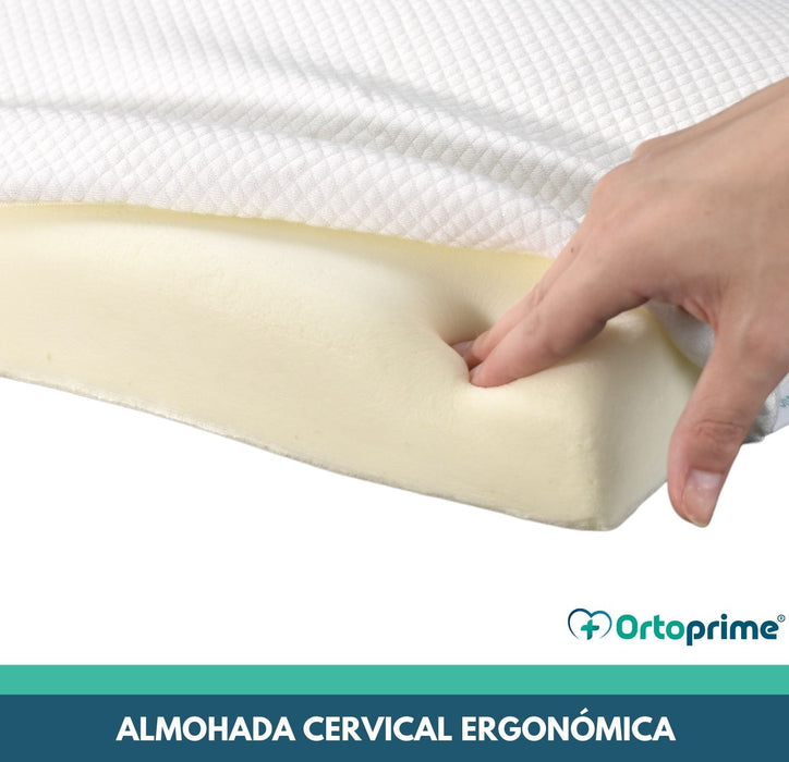 Almohada Cervical Ergonómica Viscoelástica  | Descanso Reparador