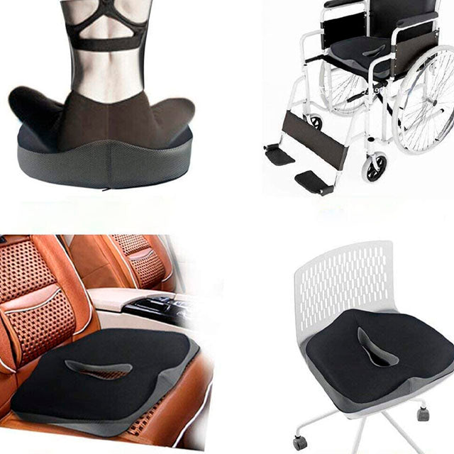 Cojín de coxis MINKUROW, cojín de asiento de espuma viscoelástica, cojín  ergonómico para silla de ruedas