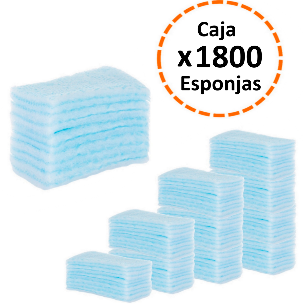 Esponjas Jabonosas Desechables Caja 1800 Unidades Ortoprime