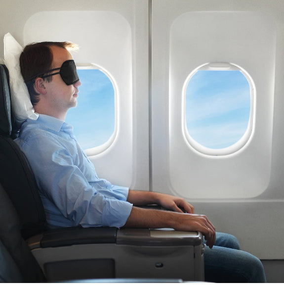 Antifaz Para Dormir Mascara Tapa Ojos De Espuma Viaje Avion Color Azul