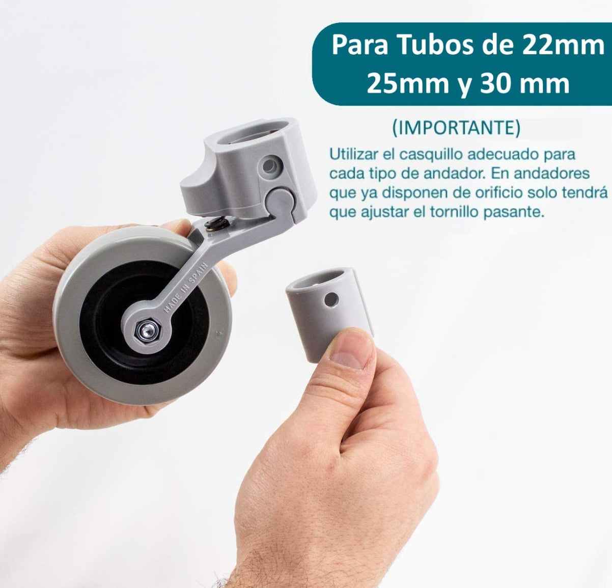 Kit X2 Ruedas Para Andadores Y Caminadores 22 25 Y 30 Mm OrtoPrime kit-x2-ruedas-para-andadores-y-caminadores-22-25-y-30-mm-ortoprime