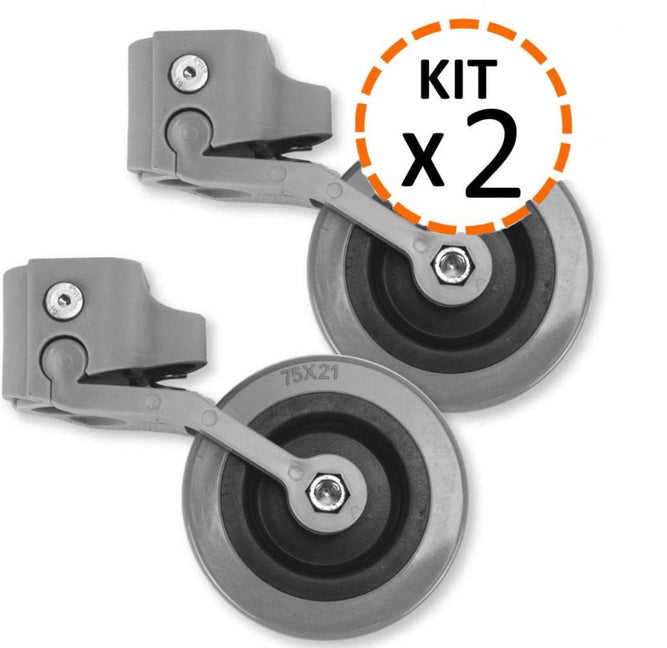 Kit x2 Ruedas para Andadores y Caminadores 22, 25 y 30 mm