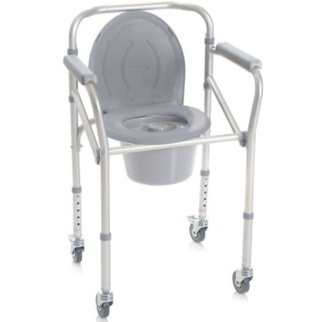 ▷ Silla WC con inodoro - modelo Anota Confort 053 sin ruedas y regulable en  altura 